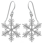 Schneeflöckchen - Silber Ohrringe plain -...