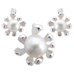 Primula - Silber Set Perle - poliert