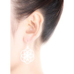 Mandala - Silber Ohrringe plain - mattiert