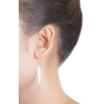 Leris - Silber Ohrringe plain - gebürstet