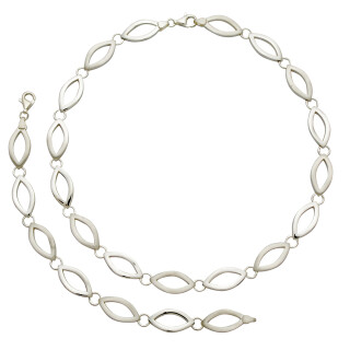 S19800-Silber Collier-Armband Kollier